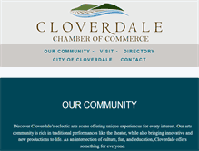 Tablet Screenshot of cloverdalechamber.com